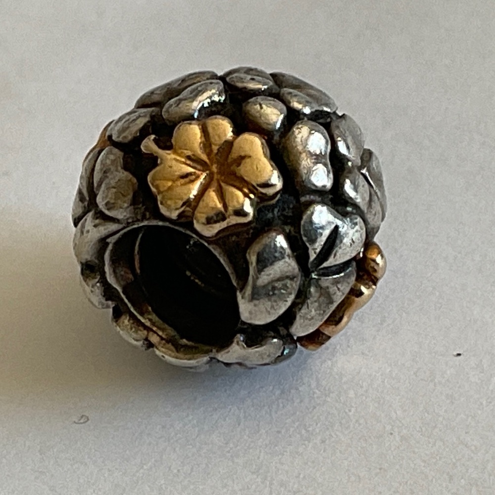 Pandora Silver and Gold Charm Bracelet